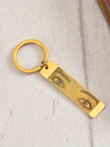 1 st personlig nyckelring med anpassade bilder, snygg nyckelring med ögonmotiv, lasergraverad fotonyckelring i rostfritt stål som kan anpassas, personlig graverad nyckelring för män, nyckelringsberlock med ögonmotiv, anpassad nyckelring med foto för par, klädaccessoarer, elegant höst, pojkvän, flickvän, familj, vänner