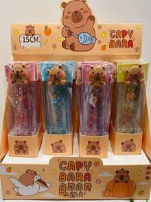 1 pieza/Regla de hipopótamo de plástico lindo y de dibujos animados al azar - Ideal para uso escolar y de oficina - Idea de regalo única - Regalo perfecto para la temporada de regreso a clases