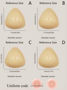 双面粘性胸垫插入物超即时提升胸垫插入物聚拢比基尼垫适用于泳衣运动胸罩，1 对双面自粘胸垫，胸垫粘合垫，可重复使用的衬垫，胸罩比基尼隐形加厚胸垫防水适用于游泳 - 彩色 - 查看 4