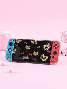 1 pieza Funda protectora con diseño de lazo y estampado de leopardo, compatible con Switch 2 (2025), para Nintendo Switch NS/Switch OLED/Lite, adecuada para accesorios de consola de juegos Switch 2, bolsa de almacenamiento, funda protectora para Switch, regalo romántico para jugadores de Switch - Multicolor - Ver 17