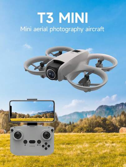 AXNEN New T3MINI ESC Dual-Camera Drone, Adopts A New Image Processing Platform And Intelligent Algorithms For The ESC Dual Cameras, Which Can Better Restore Color Performance In The Footage. It Features One-Key , Intelligent Obstacle Avoidance, Adjustable Speed, Waypoint Flight, And Other Functions. It Is The Perfect Gift For Various Holidays Such As Halloween And Christmas.