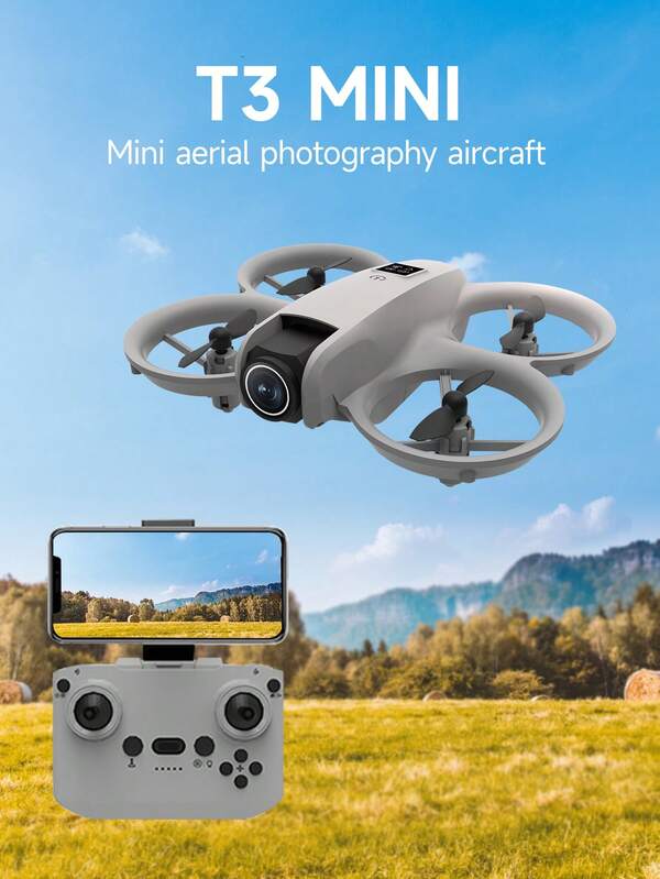 AXNEN New T3MINI ESC Dual-Camera Drone, Adopts A New Image Processing Platform And Intelligent Algorithms For The ESC Dual Cameras, Which Can Better Restore Color Performance In The Footage. It Features One-Key , Intelligent Obstacle Avoidance, Adjustable Speed, Waypoint Flight, And Other Functions. It Is The Perfect Gift For Various Holidays Such As Halloween And Christmas.