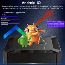 TV box, decodificador X96Q, reproductor HDTV inteligente, receptor de TV, Android 10, Full HD 4K, 1080p 60 fps, 2.4G, USB 3.0, 1 GB de RAM + 8 GB de ROM. Resolución ultraalta, estable y rápida, velocidad de carga extremadamente rápida, consumo de energía muy reducido, disipación de calor eficiente, efectos de sonido Dolby, Dolby Digital, con control remoto, almacenamiento expandible. - Tipo de Enchufe A USA (110-127V) - Ver 5