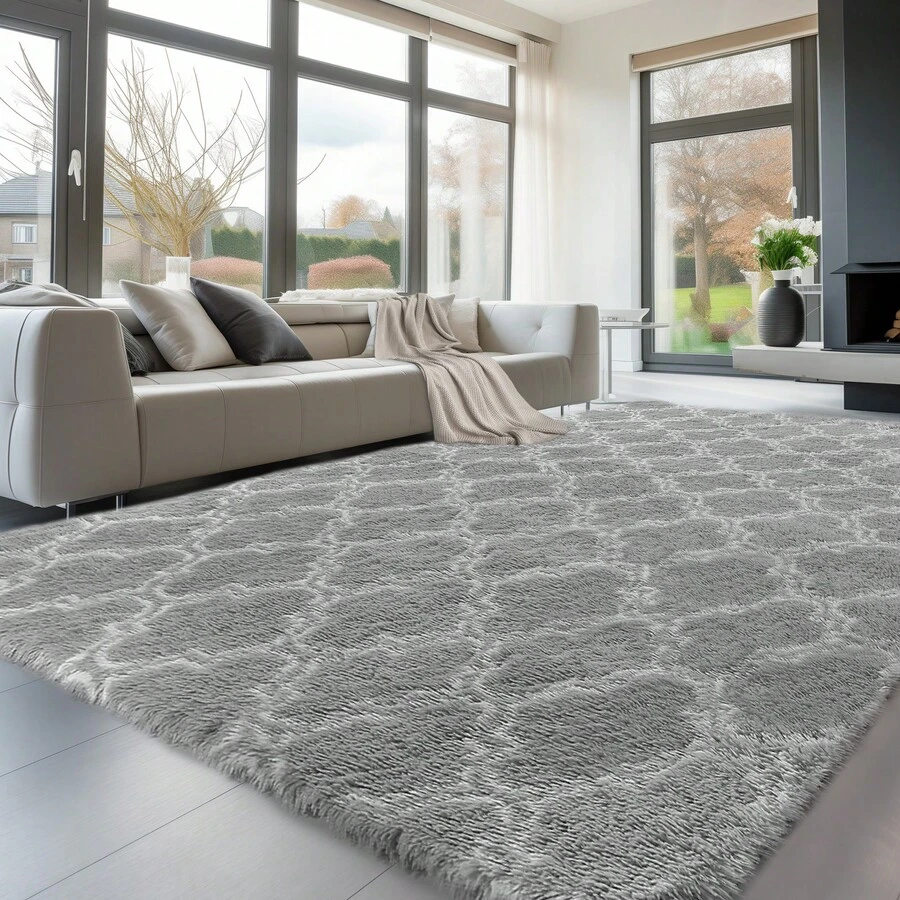 Sour Lemon Tapis Shaggy Gris Tapis Salon 160x230 Lavable Antidérapant Extra Large Tapis Chambre Moelleux Tapis Modernes Tapis Tapis pour Chambre Chambre d'enfant