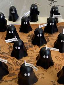 1 Stück Halloween Geist geformte duftende Kerze, handgemachtes duftendes Kerzendekoration, geeignet für Feste, Heimdekoration, Restaurants, Geburtstage, Partys, Badezimmer