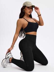 Women's Tummy Control & Lifting Pants With Pockets - Slimming, Sexy, Breathable & Comfortable Versatile Leggings - 1pcs(black) - 查看 2