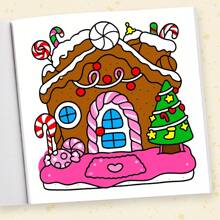 温馨圣诞：成人涂色书 - 用烘焙饼干、驯鹿拥抱和圣诞色彩舒缓压力，适合作为返校用品、送给女孩的礼物、情人节礼物和新年礼物