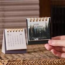 2026 Hot Style Mini English Desk Calendar - With The Theme Of Natural Scenery, It Brings Tranquility And Pleasure To Your Soul. It Is Rich In Colors And Meets Your Various Needs.Portable Spiral-Bound Weekly Planner With Handmade English Text, Minimalist Design For Office & Home Decor, Compact Desktop Display For Planning & Organization, Everyday View, Durable Binding