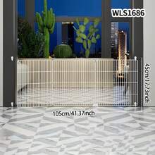 Pet Gate Dog Fence Barrier Isolation Door Small Dog Indoor Cat Rabbit Stair Balcony Enclosure - Multicolor - View 1
