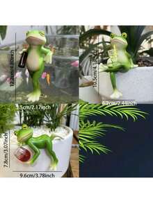 1 Tượng ếch nhựa vui nhộn trang trí sân vườn, Tượng trang trí sân vườn nghệ thuật, Chậu trồng cây treo tường, Chậu trồng cây để bàn văn phòng tại nhà, Trang trí nhà sáng tạo, Trang trí cây trong nhà, Trang trí ngoài trời, Tượng trang trí chậu trồng cây, Quà tặng tốt nghiệp cho bạn bè, người yêu và gia đình - Nhiều màu - Xem 4