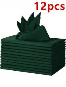 6/12PCS Christmas Decoration Simple Pure Color Towels Fully Washed Thickened Wrinkle Protection For Christmas Party Festival Events Restaurant Kitchen Decoration - Multicolor - View 11