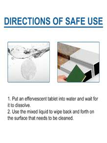 jakehoe 100毫升/盒金属表面除锈剂，20片/盒除锈泡腾片，去除不锈钢表面锈迹，清洁金属硬件，去除钢材上的油脂和锈迹