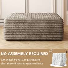 LUCKHAO 37.40"Sofa Ottoman ,No Assembly Required,White(Plush Corduroy Fabric) DIY Sofa Chairs, No Assembly Required Suitable For Balconies, Living Rooms, Bedrooms - 駝色 - 查看 5