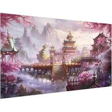 Zestaw do malowania diamentami w dużym formacie – DIY, okrągły diamentowy wzór, przeznaczony dla początkujących, rama nie jest dołączona, nadaje się do dekoracji salonów, sypialni i biur, idealny ręcznie robiony prezent, dekoracja ścienna, bez ramki, różne rozmiary - Wielokolorowe - Zobacz 2