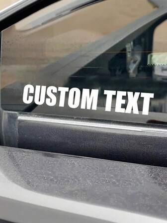 2pcs Customized Reflective Letter Stickers, Support Custom Content, Easily Add Unique Style To Your Car Or Items. Made Of High-Quality Reflective PET Material, Self-Adhesive Design, Can Be Firmly Attached To Various Smooth Surfaces Such As Car Windshield, Car Body, Car Windows, Trucks, Home Doors, Windows, And More.