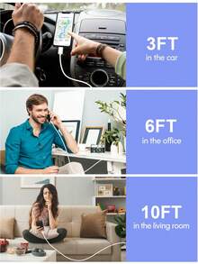 USB C To Type C Charger Cable,[3FT/6FT/10FT] Long Type C Fast Charging Data Cable,USB-C Power Cord Compatible With IPhone 16 15 Pro Plus Pro Max,Compatible With Samsung Galaxy S25 S24 S23 S22, Pro/Air And More,Phone Charger Cable Nan Compatible With IPhone 16, 16 Pro Max, 15, 15 Plus, 15 Pro, 15 Pro Max,Compatible With Redmi, Compatible With OnePlus - White - View 6