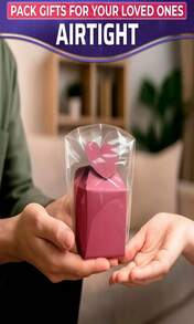 200Pcs Heat Shrink Wrap Bags – 3 Sizes 4x6" (120) 8x10" (50) 10x12" (30) Clear PVC Plastic – Compatible With Any Heat Gun Or Hair Dryer At Medium Temperature – Great For Wrapping DIY Crafts And Gifts - 杏色 - 查看 6