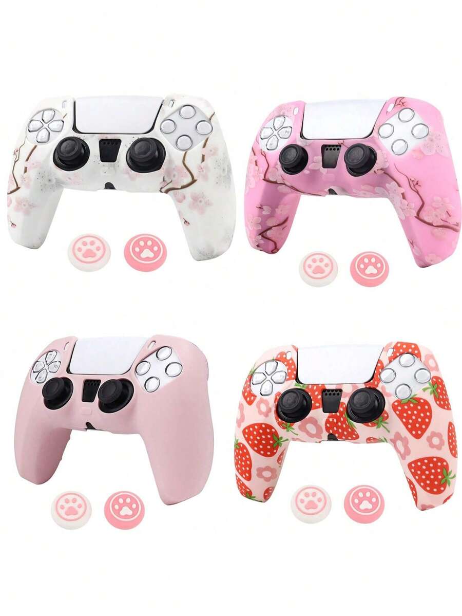 Vỏ bọc tay cầm dễ thương cho bộ điều khiển Playstation 5, Vỏ bảo vệ tay cầm RALAN 1 + 2 nắp tay cầm ngón cái tùy chỉnh - Nhiều màu - Xem 1