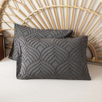 1 件/2 件/4 件舒适簇绒超细纤维枕套套装（不含枕芯），柔软舒适，适合所有季节圣诞礼物