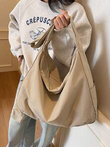 Geantă crossbody simplă, de înaltă calitate, cu capacitate mare, culoare solidă versatilă, cu portofel mic pentru monede de aceeași culoare, geantă unică casual și foarte atractivă pentru femei, potrivită pentru naveta la serviciu și cumpărături.