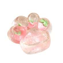 1pc Cute Cat Paw Stress Relief Toy, Fidget Toy, Jelly-Like Crystal Squeeze Toy, Super Soft Squeezing Toy, Exquisite Birthday/Christmas/Halloween Gift, Perfect Present