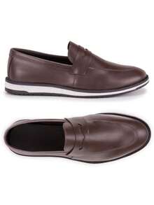Formal Loafer Sport Thin Casual Elegant Modern Moccasin Shoe - 鏽棕色 - 查看 2