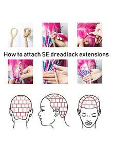 18/24 Inch 40 Strands Dreadlock Hair Extensions,Synthetic Hippie Single Ended Handmade Dreads,Thin 0.6cm Width Straight Reggae Style Dreadlocks For Woman - 臟橘色 - 查看 8