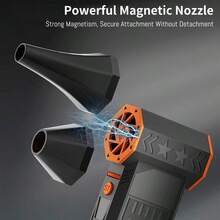 300,000RPM Turbo Fan High Power Jet Air Blower, Variable Speed Knob, Suitable For Dusting Computers, Cars And More, Rechargeable 8000mAh Battery