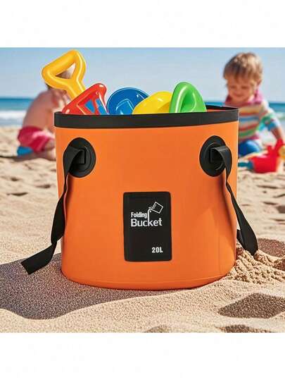 20L 便携式折叠储水桶 - PVC，适用于露营、钓鱼、旅行和户外园艺