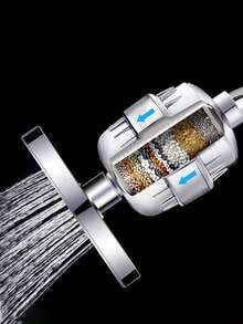 2pcs/Set High Efficiency Shower Head Filter, High Flow Hard Water Softening Shower Head Filter, Universal Shower Head Water Purifier, Reduces Damage To Dry Skin And Hair, Removes Chlorine And Harmful Substances, Suitable For Home, Hotel And RV Bathroom, A Surprise Gift For Family And Friends