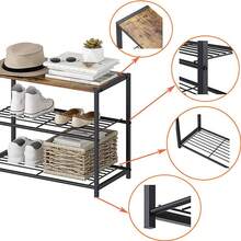 5-Tier Shoe Rack Storage Rack, Flower Pot Storage Rack, Bookshelf, Suitable For Home Use, Garden Courtyard, Study, School Dormitory - Black - View 3