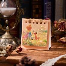1pc 2026 Mini Calendar, Portable Prince Character Desk Calendar, 2025.8 - 2026.12 Small Calendar