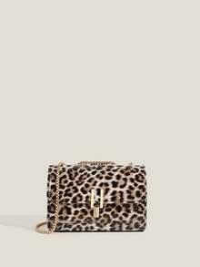 Simple Fashion Leopard Bag Female 2025 Early Autumn New Simple Western Retro Chain Shoulder Slung Small Bag. - Multicolor - View 7