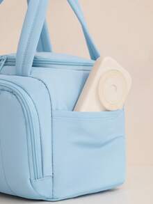 1 Stück neue aufgeblähte isolierte Lunch-Tasche, leicht, großes Fassungsvermögen, gesteppte Lunch-Kühltasche, wasserdicht, auslaufsicher, thermisch isolierte Lunch-Box, Bento-Tasche, Dinner-Isoliertasche, verstärkte süße Lunch-/Obst-Tasche, weich gepolstert, wiederverwendbar für Arbeit, Picknick oder Reisen, Küchenausstattung, Schul-Rückkehr-Zubehör, Lunch-Tasche für Frauen, Lunch-Box für die Schule