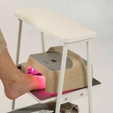 Nagel-Kunst Stativ aus Edelstahl - Keine Stromversorgung erforderlich, höhenverstellbar und 3-stufiges Ablageregal, geeignet für Maniküre, Pediküre, Spa, Salon - langanhaltend Salonausstattung, moderne Salonmöbel, stabile Konstruktion, für Spa-Besitzer