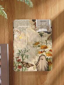 Forest Ghost Collage Pattern Tablet Protective Case, Suitable Compatible With Ipad 9.7/10.2/10.5/10.9/12.9/Pro 11 (10th Gen), Galaxy Tab S6 Lite 10.4 Inch, Kindle Paperwhite 12th Gen (2024 Release), Kindle 11th Gen (2022 Release), Offers Soft Shock Protection, Supports Smart Stand/Auto Wake/Sleep Function. - Multicolor - View 3