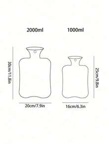 1pc Water Filled Hot Water Bag, With Faux Rabbit Fleece Cloth Cover, Girls Hot Compress, Warm Belly, Warm Water Bag, Carry On Water Filling, Warm Hand Bag, Flushing Water, Warm Hand Bag (Due To Different Batches, The Lines And Color May Vary.