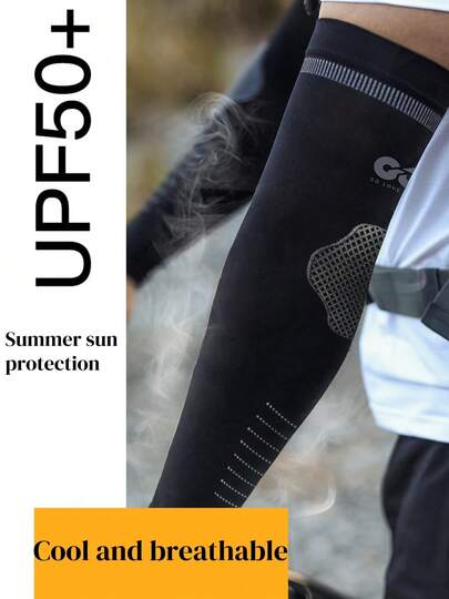 AD 1 Pair Summer Sun Protection Ice Sleeves, Outdoor Sports Cycling Fishing Arm Sleeves, Breathable Unisex Ice Silk Sleeve Covers