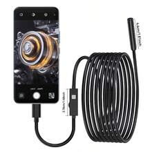Endoscope With Semi-Rigid Snake Camera For Phone/ Borescope Camera With 4.3" IPS Screen, Local Warehouse Endoscope Camera With Light, 1080P HD With 8 LED Lights, 16.4ft Semi-Rigid Cord, IP67 Endoscope For Sewer, Gifts&Cool Gadgets For Men - màu đen - Xem 2
