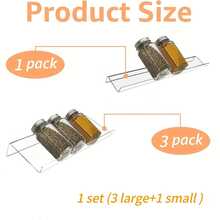 1 件/4 件亚克力香料抽屉整理器，4 层透明，香料罐抽屉插件，厨房抽屉香料架托盘适合橱柜/台面、家居装饰、派对和圣诞节储存 - 彩色 - 查看 9