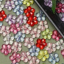 50/100Pcs 14mm Multicolor Spacer Loose Beads With Hole Flower Shape Handmade Material - 彩色 - 查看 8