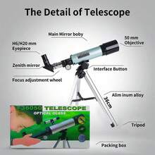 90x High Definition Astronomical Telescope With Tripod For Beginners - Black - View 7