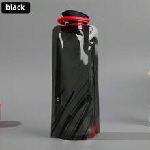 1 pieza Botella de agua plegable para viaje - Bolsa de agua plegable con tapa a prueba de fugas, portátil y reutilizable para senderismo, deportes, camping, ciclismo