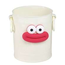 5个彩色大嘴巴铅笔筒，长腿大嘴怪兽铅笔杯带字母贴纸，桌面收纳桶造型，可爱趣味香肠嘴化妆刷收纳盒，DIY桌面文具收纳包 - 彩色 - 查看 26