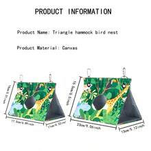 ARC ARCE 悬挂式鸟巢睡垫，鹦鹉吊床睡垫，虎纹凤凰三角帐篷，牡丹鸟屋小型宠物巢