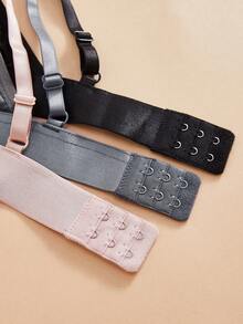 3件套女士夏季法式三角杯真丝文胸，无钢圈，可拆卸胸垫，可调节肩带，休闲简约，日常百搭纯色深V文胸 - 彩色 - 查看 6