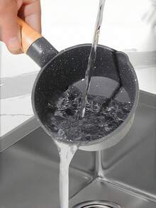 1pc Multipurpose Kitchen Sauce Pan With Pour Spouts, Aluminum Construction, Medical Stone Coating For Even Cooking, Compact Size - Multicolor - View 8