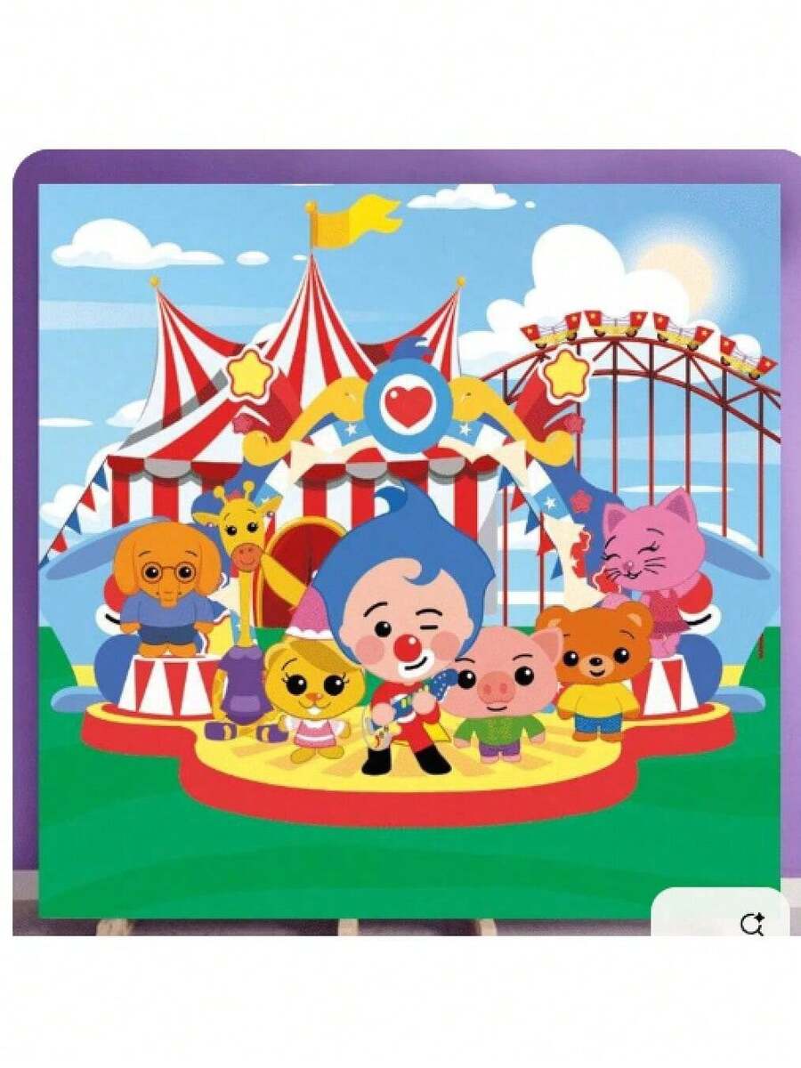 Plim Background Birthday Party Photography Cartoon Photo Background Rainbow Vinyl Table Flag Decoration Room Tapestry - Kiểu 1 - Xem 1