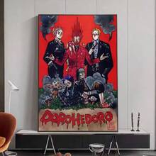 1/3/6 幅经典卡通《异兽魔都》复古画作，适用于房间卧室装饰，帆布油画海报装饰，无框风格 - 彩色 - 查看 4