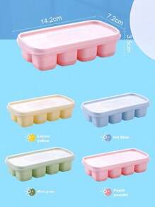 Juego de 4 bandejas de cubitos de hielo de silicona transparente grande con 8 ranuras, de fácil extracción, para mini nevera, cócteles, whisky, bebidas - Multicolor - Ver 11